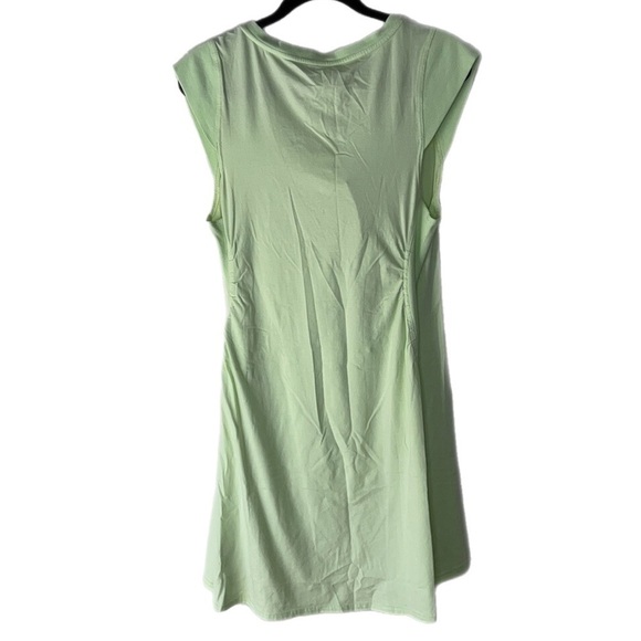 NWT Anthropologie Daily Practice Montauk V-Neck Mini Dress Wrap Lime M - Picture 3 of 13